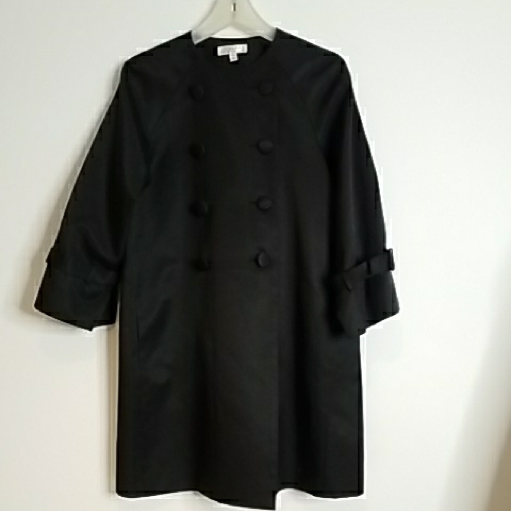 Kenar Black Trench Coat for Women